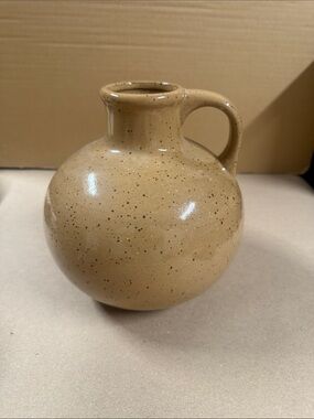 Studio McGee Speckled Cream Ceramic Pitcher Vase